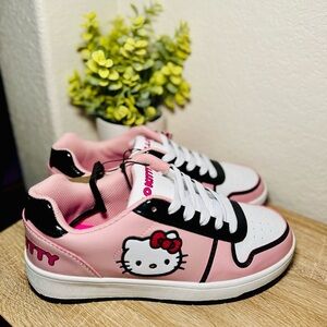 Hello Kitty by Sanrio Women's Pink Casual Court Sneakers, Regular Wi
